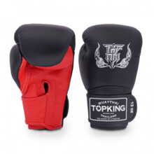 Top King boxing gloves "SUPER" TKBGSV "SUPER" (black / red palm) "K"