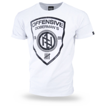 Koszulka T-shirt Dobermans Aggressive "Offensive Shield TS237" - biała