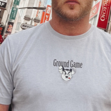 Koszulka T-shirt Oversize Ground Game "Almighty Mouse" - niebieskoszary