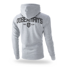 Dobermans Aggressive &quot;PRIDE GLORY BZ285&quot; zip-up sweatshirt with hood - gray