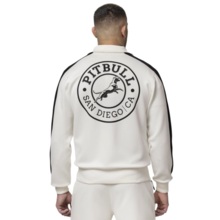 Oldschool PIT BULL "SAN DIEGO CA" Zip-Up Sweatshirt - Off White