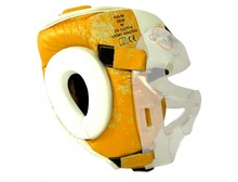 Kask bokserski ochraniacz głowy z maską Masters KSS-M żółty