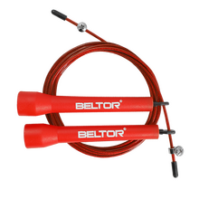 BELTOR SKAKANKA SPEED PVC CROSS LIGHT - CZERWONA 300cm 
PVC bearing speed rope - cross light - red 300cm B0523