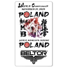BELTOR KARATE MAGNES / KARATE MAGNET "BELTOR POLAND RECTANGLE WORLD CUP WKB 2025" 55x90mm  B4013