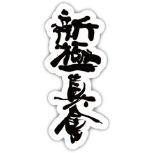 BELTOR KARATE MAGNES / KARATE MAGNET "KANJI SHINKYOKUSHINKAI" black on white - czarne logo na białym tle 36x80mm  B3997