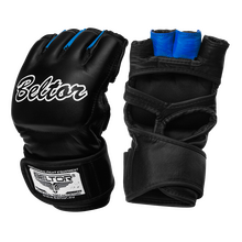 BELTOR RĘKAWICE MMA / MMA GLOVES    "BLADE" XL - czarny/niebieski - black/blue B0760
