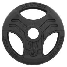 BELTOR OBCIĄŻENIE ŻELIWNE KIEROWNICA "FASTGRIP" / IRON HANDLE PLATES 51,5mm /  5kg CZARNE / BLACK B1623