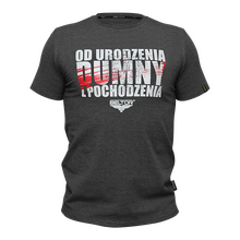 BELTOR BW T-SHIRT SLIM "OD URODZENIA DUMNY Z POCHODZENIA"  grafit/graphite  XL   B0672 *
