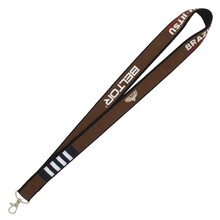 BELTOR BJJ SMYCZ / KEY HOLDER PREMIUM "BRAZILIAN JIU-JITSU" brązowy - brown pas do BJJ z czarnym podszyciem! szer. 2,5cm  B3181 *