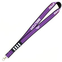 BELTOR BJJ SMYCZ / KEY HOLDER PREMIUM "BRAZILIAN JIU-JITSU" fioletowy - purple pas do BJJ z czarnym podszyciem! szer. 2,5cm  B3179 *