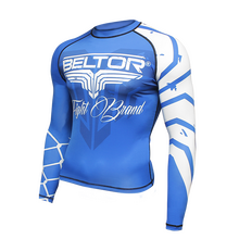 BELTOR BW RASHGUARD LONG SLEEVE "PREDATOR" niebieski/biały - blue/white XXL   B0312 *