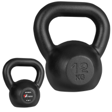 BELTOR PF LINE KETTLEBELL OBCIĄŻENIE ŻELIWNE 12kg PLATINUM FITNESS CZARNY / BLACK P0196
