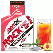 AMIX PERFORMANCE ROCKS ENERGY GEL WITH CAFFEINE 32 g. PEACH TEA - ŻEL ENERGETYCZNY Z KOFEINĄ ( op. 20 szt. )