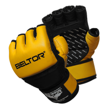 BELTOR RĘKAWICE MMA / MMA GLOVES  "ONE"     L - żółty/czarny - yellow/black B0066