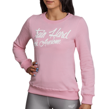 BELTOR BW BLUZA DAMSKA / CREWNECK "TRAIN HARD LOOK AWESOME" różowy/pink   XS   B0962 *
