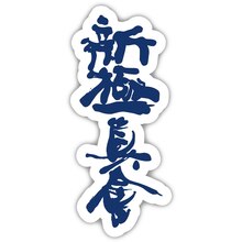 BELTOR KARATE MAGNES / KARATE MAGNET "KANJI SHINKYOKUSHINKAI" navi on white - granatowe logo na białym tle 36x80mm  B3999