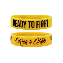 BELTOR OPASKA SILIKONOWA / WRISTBAND "READY TO FIGHT" - żółty/yellow 20cmx1,7cm One Size  B0334 *