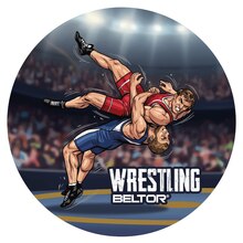 BELTOR WRESTLING MAGNES / MAGNET "MAT DOMINATOR" 60x60mm  B4165