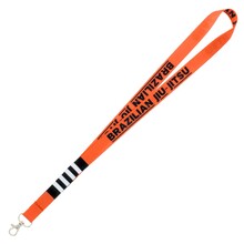 BELTOR BJJ SMYCZ / KEY HOLDER "BRAZILIAN JIU-JITSU" pomarańczowy - orange pas do BJJ szer. 2cm  B3172 *