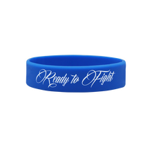 BELTOR OPASKA SILIKONOWA / WRISTBAND "READY TO FIGHT" - niebieski/blue 20cmx1,7cm One Size  B0336 *