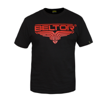 BELTOR BW T-SHIRT  FIGHT BRAND "RED LOGO" czarny/black   L   B1228 *