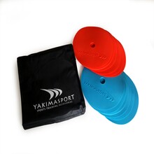 Znaczniki pola płaskie (maty znakujące) - zestaw 12 szt. niebiesko-czerwone