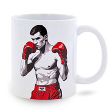 BELTOR BOKS KUBEK / MUG "BOXING TEAM" biały - white  B3159