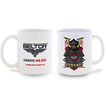 BELTOR KARATE KUBEK / MUG "WALECZNY SAMURAJ" biały - white  B3933