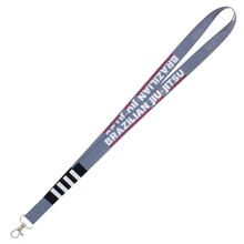 BELTOR BJJ SMYCZ / KEY HOLDER "BRAZILIAN JIU-JITSU" szary - grey pas do BJJ szer. 2cm  B3170 *