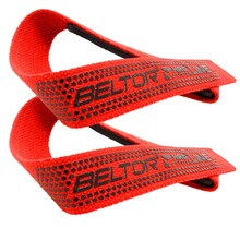 BELTOR HRD SYSTEM "GORILLA GRIP" PASKI TRENINGOWE / TRAINING STRAPS  czerwony / red B1591 *
