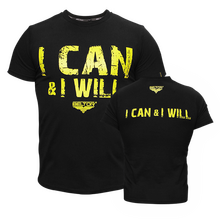 BELTOR BW T-SHIRT SLIM "I CAN AND I WILL"  czarny/black    M   B0627 *