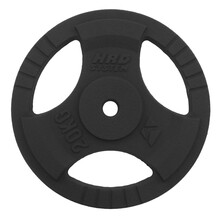 BELTOR HRD SYSTEM LINE OBCIĄŻENIE ŻELIWNE CZARNE Z UCHWYTAMI 20kg/29mm H0015