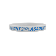 BELTOR OPASKA SILIKONOWA / WRISTBAND "FIGHT GIRL ACADEMY" - biały/white 20cmx1cm One Size  B0340 *