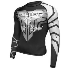 BELTOR BW RASHGUARD LONG SLEEVE "PREDATOR" czarny/biały - black/white XL  B1009 *