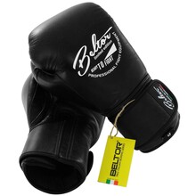BELTOR - MADE IN ITALY - RĘKAWICE BOKSERSKIE / BOXING GLOVES "Torino" czarny/black  12oz B1547