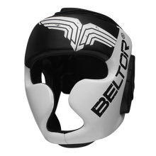 BELTOR KASK SPARINGOWY / SPARRING HEAD GUARD "TOP PRO" czarno/biały - black/white    S  B0085