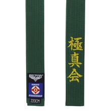 BELTOR KARATE BELT / PAS KYOKUSHINKAI HAFT green/zielony 220cm B2538