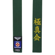 BELTOR KARATE BELT / PAS KYOKUSHINKAI HAFT green/zielony 240cm B2539