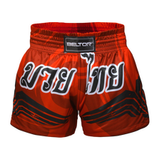 BELTOR BW SPODENKI MUAY THAI 01 czerwony/red  M  B1213 *