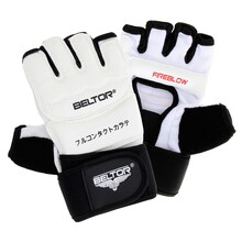 BELTOR KARATE RĘKAWICE FULL CONTACT "FIREBLOW" biały/czarny - white/black  M  B2625