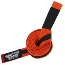 BELTOR BJJ GI BELT / PAS - JUNIOR / DLA DZIECI    orange/black - pomarańczowy/czarny  M00 B1406