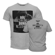 BELTOR BW T-SHIRT SLIM "BÓL JEST TYMCZASOWY"  szary/melange    M  B0612 *