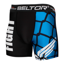 BELTOR BW VALE TUDO SHORTS "TRAPPED WING" czarny/niebieski - black/blue XL  B0316 *