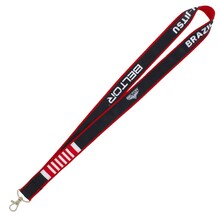 BELTOR BJJ SMYCZ / KEY HOLDER PREMIUM "BRAZILIAN JIU-JITSU" czarny - black pas do BJJ z czerwonym podszyciem! szer. 2,5cm  B3177 *
