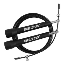 BELTOR SKAKANKA SPEED - PVC / PVC SPEED ROPE "360 BEARING" - czarny/black 300cm B0524