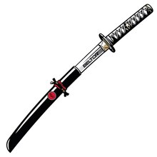 BELTOR KARATE MAGNES / KARATE MAGNET "BELTOR KATANA GOLD" 40x160mm  B4012