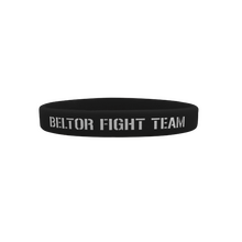 BELTOR OPASKA SILIKONOWA / WRISTBAND "BELTOR FIGHT TEAM" - czarny/black  20cmx1cm One Size  B0338 *