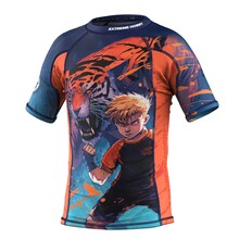 Short Sleeve Rashguard Kids Tiger