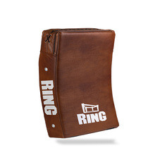 Duża tarcza profilowana 75x35x15cm - skóra skórzana BRĄZOWA