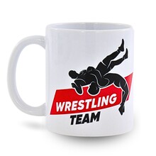 BELTOR WRESTLING KUBEK / MUG "WRESTLING TEAM" biały - white  B3157